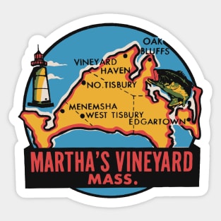 Martha's Vineyard Map Sticker
